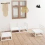 4-teiliges Garten-Lounge-Set aus weißem massivem Kiefernholz von , Gartensets - Ref: Foro24-3075380, Preis: 261,97 €, Rabatt: %