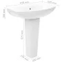 Freistehendes Waschbecken aus weißer Keramik, 650 x 520 x 200 mm von vidaXL, Sinkt - Ref: Foro24-143001, Preis: 168,01 €, Rab...