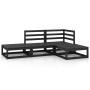 Gartenmöbel-Set 4-teilig aus schwarzem massivem Kiefernholz von , Gartensets - Ref: Foro24-3075478, Preis: 297,22 €, Rabatt: %