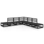 Juego de muebles de jardín 7 piezas negro madera maciza de pino de , Conjuntos de jardín - Ref: Foro24-3075508, Precio: 456,9...