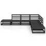 Gartenmöbel-Set 7-teilig, schwarzes massives Kiefernholz von , Gartensets - Ref: Foro24-3075508, Preis: 456,98 €, Rabatt: %