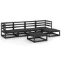 Garden furniture set 9 pieces black solid pine wood by , Garden sets - Ref: Foro24-3075543, Price: 431,30 €, Discount: %