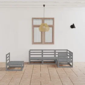 Garden furniture 5 pieces gray solid pine wood by , Garden sets - Ref: Foro24-3075576, Price: 311,91 €, Discount: %