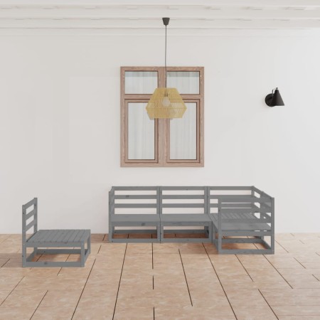 Garden furniture 5 pieces gray solid pine wood by , Garden sets - Ref: Foro24-3075576, Price: 316,26 €, Discount: %