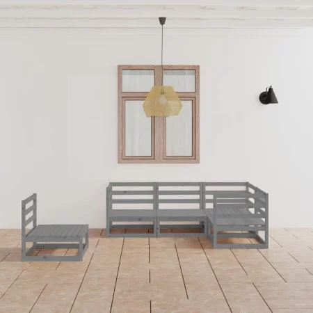 Garden furniture 5 pieces gray solid pine wood by , Garden sets - Ref: Foro24-3075576, Price: 311,88 €, Discount: %