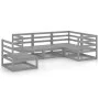 Garden furniture 5 pieces gray solid pine wood by , Garden sets - Ref: Foro24-3075576, Price: 311,88 €, Discount: %