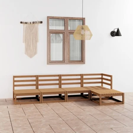 Garden furniture 7 pieces honey brown solid pine wood by , Garden sets - Ref: Foro24-3075517, Price: 322,82 €, Discount: %