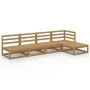 Muebles de jardín 7 piezas marrón miel madera maciza de pino de , Conjuntos de jardín - Ref: Foro24-3075517, Precio: 322,82 €...