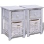 Mesitas de noche 2 unidades madera blanca de vidaXL, Mesitas de noche - Ref: Foro24-242867, Precio: 112,02 €, Descuento: %