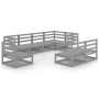 Gartenmöbel 8 Stück graues massives Kiefernholz von , Gartensets - Ref: Foro24-3075626, Preis: 569,98 €, Rabatt: %