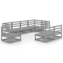 Muebles de jardín 8 piezas gris madera de pino maciza de , Conjuntos de jardín - Ref: Foro24-3075626, Precio: 562,07 €, Descu...
