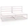 2-Sitzer-Gartensofa aus weißem massivem Kiefernholz von , Outdoor-Sofas - Ref: Foro24-3075230, Preis: 144,64 €, Rabatt: %