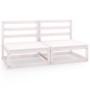 2-Sitzer-Gartensofa aus weißem massivem Kiefernholz von , Outdoor-Sofas - Ref: Foro24-3075230, Preis: 130,73 €, Rabatt: %
