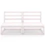 2-Sitzer-Gartensofa aus weißem massivem Kiefernholz von , Outdoor-Sofas - Ref: Foro24-3075230, Preis: 144,64 €, Rabatt: %