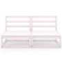 2-Sitzer-Gartensofa aus weißem massivem Kiefernholz von , Outdoor-Sofas - Ref: Foro24-3075230, Preis: 130,73 €, Rabatt: %