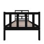 Estructura de cama madera maciza de pino negro 75x190 cm