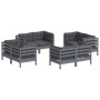 Gartenmöbel 8-teilig mit anthrazitfarbenen Kiefernholzkissen von , Gartensets - Ref: Foro24-3096060, Preis: 749,53 €, Rabatt: %