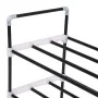 Shoe rack with 4 black metal and plastic shelves by vidaXL, Shoe racks and shoe organizers - Ref: Foro24-245626, Price: 20,39...