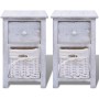 Mesitas de noche 2 unidades madera blanca de vidaXL, Mesitas de noche - Ref: Foro24-242867, Precio: 112,02 €, Descuento: %
