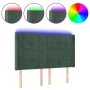 Dark green velvet LED headboard 147x16x118/128 cm by , Headboards and footboards - Ref: Foro24-3124099, Price: 135,85 €, Disc...