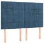 Cama box spring con colchón terciopelo azul oscuro 140x190 cm de , Camas y somieres - Ref: Foro24-3132679, Precio: 466,36 €, ...