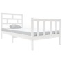 Estructura de cama individual sin colchón madera pino blanco
