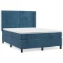 Boxspringbett mit dunkelblauer Samtmatratze 140x200 cm von , Betten und Lattenroste - Ref: Foro24-3132685, Preis: 488,36 €, R...