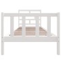 Estructura de cama individual sin colchón madera pino blanco