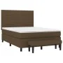Box spring bed with dark brown fabric mattress 140x200 cm by , Beds and slatted bases - Ref: Foro24-3136600, Price: 530,31 €,...