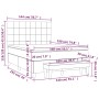 Box spring bed with light gray velvet mattress 140x190 cm by , Beds and slatted bases - Ref: Foro24-3137839, Price: 577,85 €,...