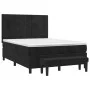Box spring bed with black velvet mattress 140x200 cm by , Beds and slatted bases - Ref: Foro24-3137847, Price: 522,38 €, Disc...