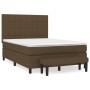 Box spring bed with dark brown fabric mattress 140x190 cm by , Beds and slatted bases - Ref: Foro24-3136592, Price: 538,11 €,...
