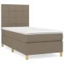 Box spring bed with taupe gray fabric mattress 80x200 cm by , Beds and slatted bases - Ref: Foro24-3142293, Price: 347,12 €, ...
