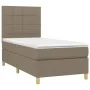 Box spring bed with taupe gray fabric mattress 80x200 cm by , Beds and slatted bases - Ref: Foro24-3142293, Price: 347,12 €, ...