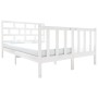 Estructura de cama madera maciza pino blanco 120x190 cm
