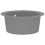 Fregadero de cocina de granito con un seno redondo gris de vidaXL, Fregaderos - Ref: Foro24-142957, Precio: 121,94 €, Descuen...
