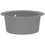 Küchenspüle aus Granit mit einer runden grauen Schüssel von vidaXL, Sinkt - Ref: Foro24-142957, Preis: 123,77 €, Rabatt: %