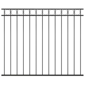 Stahlzaunelement 1,7x1,5 m schwarz von , Zaunpaneele - Ref: Foro24-146319, Preis: 62,30 €, Rabatt: %