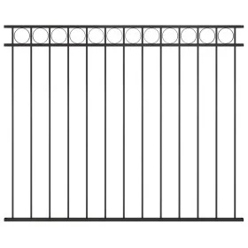 Stahlzaunelement 1,7x1,5 m schwarz von , Zaunpaneele - Ref: Foro24-146319, Preis: 60,19 €, Rabatt: %