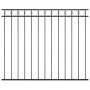 Steel fence panel 1.7x1.5 m black by , fence panels - Ref: Foro24-146319, Price: 67,40 €, Discount: %