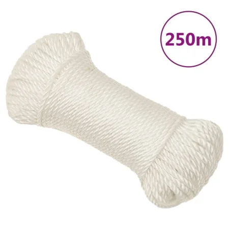 White polypropylene work rope 8 mm 250 m by , Ropes and metal cords - Ref: Foro24-153048, Price: 54,98 €, Discount: %