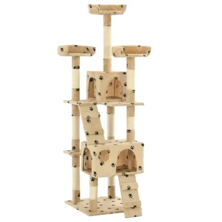 Kratzbaum aus Sisal für Katzen, 170 cm, beige Drucke von , Katzenmöbel - Ref: Foro24-170615, Preis: 112,43 €, Rabatt: %