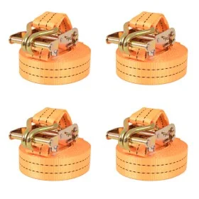 Spanngurte mit Ratsche, 4 Stück, 1T, 6 m x 38 mm, Orange von vidaXL, Spanngurte - Ref: Foro24-142660, Preis: 44,64 €, Rabatt: %
