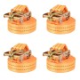 Spanngurte mit Ratsche, 4 Stück, 1T, 6 m x 38 mm, Orange von vidaXL, Spanngurte - Ref: Foro24-142660, Preis: 47,32 €, Rabatt: %
