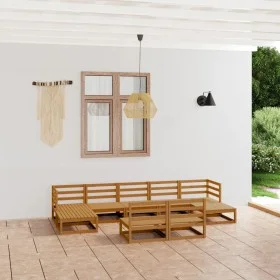 Garden furniture set 9 pieces solid pine wood by , Garden sets - Ref: Foro24-3076087, Price: 607,59 €, Discount: %