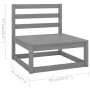 Gartenmöbel-Set 6-teilig aus massivem Kiefernholz von , Gartensets - Ref: Foro24-3076121, Preis: 428,18 €, Rabatt: %