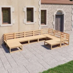 Garden furniture set 9 pieces solid pine wood by , Garden sets - Ref: Foro24-3075754, Price: 517,17 €, Discount: %