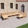 Juego de muebles de jardín 9 piezas madera maciza de pino de , Conjuntos de jardín - Ref: Foro24-3075754, Precio: 541,03 €, D...