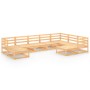 Juego de muebles de jardín 9 piezas madera maciza de pino de , Conjuntos de jardín - Ref: Foro24-3075754, Precio: 541,03 €, D...