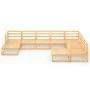Juego de muebles de jardín 9 piezas madera maciza de pino de , Conjuntos de jardín - Ref: Foro24-3075754, Precio: 541,03 €, D...